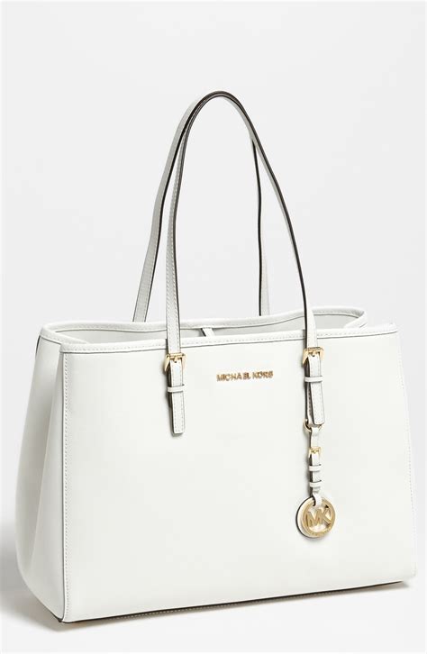 michael kors jet set travel ns tote optic white|Michael kors jet set travel + FREE SHIPPING .